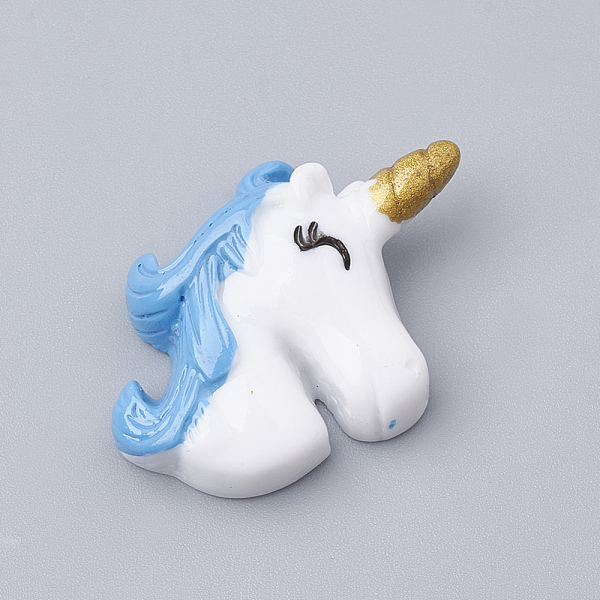 PandaHall Resin Cabochons, Unicorn, Cornflower Blue, 26x22x8mm Resin Unicorn Blue
PandaHall Resin Cabochons, Unicorn, Cornflower Blue, 26x22x8mm Resin Unicorn Blue