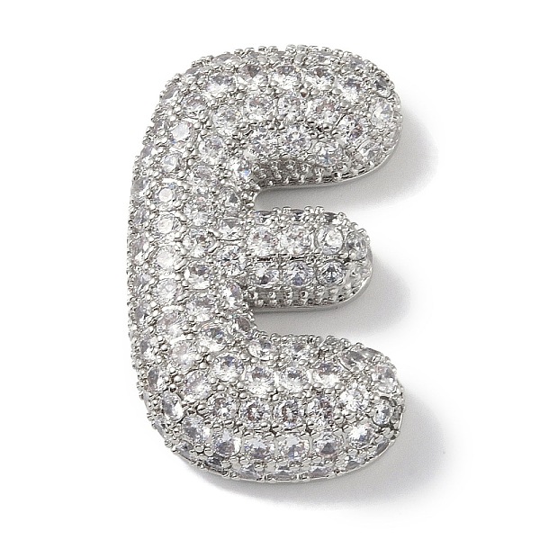PandaHall Rack Plating Brass Micro Pave Clear Cubic Zirconia Pendants, Long-Lasting Plated, Platium, Letter E, 30x18.5x6.5mm, Hole: 4x2.5mm..., Silver
PandaHall Rack Plating Brass Micro Pave Clear Cubic Zirconia Pendants, Long-Lasting Plated, Platium, Letter E, 30x18.5x6.5mm, Hole: 4x2.5mm..., Silver