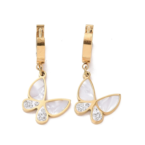 PandaHall Resin Butterfly Dangle Hoop Earrings with Crystal Rhinestone, Gold Plated 304 Stainless Steel Jewelry for Women, White, 35mm, Pin...
PandaHall Resin Butterfly Dangle Hoop Earrings with Crystal Rhinestone, Gold Plated 304 Stainless Steel Jewelry for Women, White, 35mm, Pin...