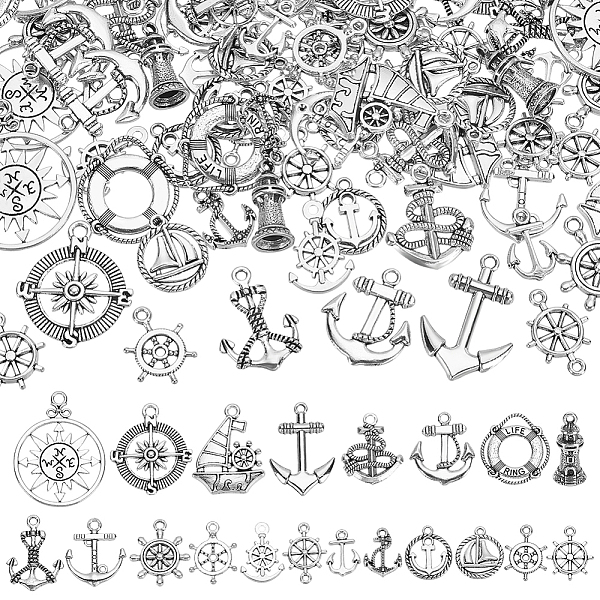 PandaHall 80Pcs 20 Style Tibetan Style Alloy Pendants, Mixed Shapes, Antique Silver, 13.5~36x9~27x1.5~9mm, hole: 1.5~3mm, 4pcs/style Alloy...
PandaHall 80Pcs 20 Style Tibetan Style Alloy Pendants, Mixed Shapes, Antique Silver, 13.5~36x9~27x1.5~9mm, hole: 1.5~3mm, 4pcs/style Alloy...