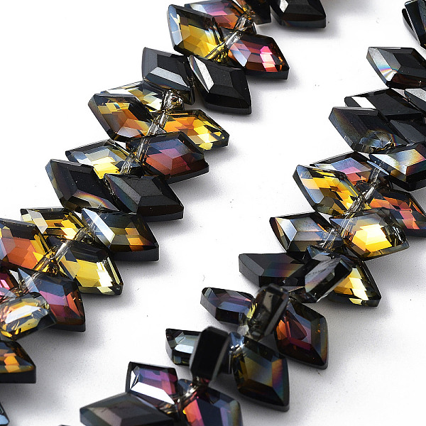 PandaHall Electroplate Rhombus Glass Beads Strands, Faceted, Black, 13x8x4mm, Hole: 1.2mm, about 99~100pcs/strand, 15.35''(39cm) Glass...
PandaHall Electroplate Rhombus Glass Beads Strands, Faceted, Black, 13x8x4mm, Hole: 1.2mm, about 99~100pcs/strand, 15.35''(39cm) Glass...