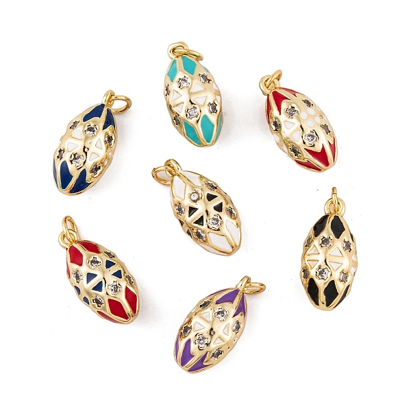 PandaHall Brass Micro Pave Cubic Zirconia Pendants, with Enamel and Jump Ring, Real 18K Gold Plated, Rugby Charms, Mixed Color, 19x9mm, Hole..., Multicolor
PandaHall Brass Micro Pave Cubic Zirconia Pendants, with Enamel and Jump Ring, Real 18K Gold Plated, Rugby Charms, Mixed Color, 19x9mm, Hole..., Multicolor