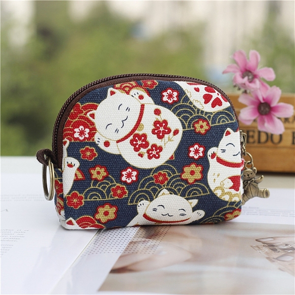 PandaHall Cat Printed Canvas Cloth Zipper Wallets Purse for Women, Prussian Blue, 9x11x2.5cm Cloth Cat Shape
PandaHall Cat Printed Canvas Cloth Zipper Wallets Purse for Women, Prussian Blue, 9x11x2.5cm Cloth Cat Shape
