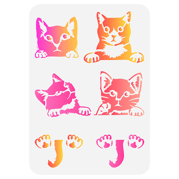 PandaHall FINGERINSPIRE Cat Stencil 8.3x11.7inch Reusable Drawing Templates Cat Tail Stencil Cat Paw Pattern Template Plastic PET Painting...
PandaHall FINGERINSPIRE Cat Stencil 8.3x11.7inch Reusable Drawing Templates Cat Tail Stencil Cat Paw Pattern Template Plastic PET Painting...