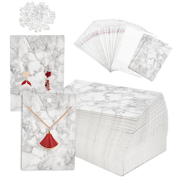 PandaHall Cardboard Jewelry Display Cards, with Plastic Ear Nuts and Zip Lock Bags, Rectangle, White, 300pcs/set Plastic Rectangle White
PandaHall Cardboard Jewelry Display Cards, with Plastic Ear Nuts and Zip Lock Bags, Rectangle, White, 300pcs/set Plastic Rectangle White