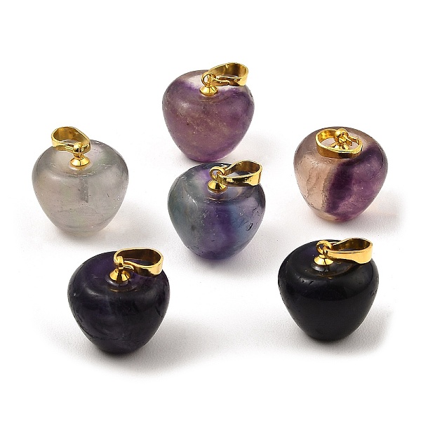 PandaHall Natural Fluorite Teacher Apple Charms, with Golden Plated Brass Snap on Bails, 14.5x14mm, Hole: 6.5x4mm Fluorite Apple
PandaHall Natural Fluorite Teacher Apple Charms, with Golden Plated Brass Snap on Bails, 14.5x14mm, Hole: 6.5x4mm Fluorite Apple
