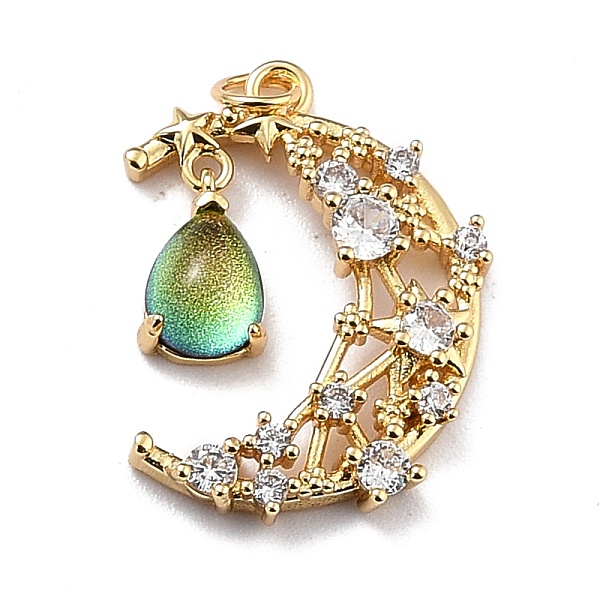 PandaHall Brass Micro Pave Cubic Zirconia Pendants, with Glitter Powder Glass & Jump Ring, Long-Lasting Plated, Real 18K Gold Plated, Moon &...
PandaHall Brass Micro Pave Cubic Zirconia Pendants, with Glitter Powder Glass & Jump Ring, Long-Lasting Plated, Real 18K Gold Plated, Moon &...