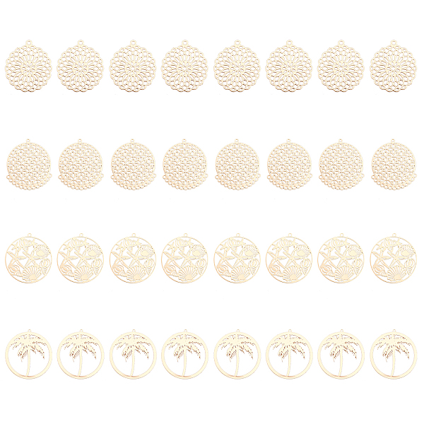PandaHall CHGCRAFT Brass Filigree Flat Round Charms Connectors Links Hollow Out with Sea Theme Pattern with Long-Lasting Plated for Jewelry...
PandaHall CHGCRAFT Brass Filigree Flat Round Charms Connectors Links Hollow Out with Sea Theme Pattern with Long-Lasting Plated for Jewelry...