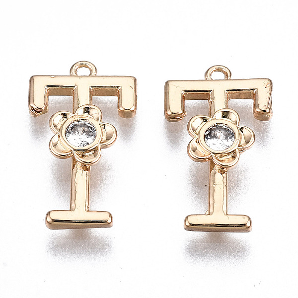 PandaHall Brass Pendants, with Rhinestones, Alphabet, Golden, Letter.T, 18x10x2.5mm, Hole: 1mm Brass+Rhinestone Letter T
PandaHall Brass Pendants, with Rhinestones, Alphabet, Golden, Letter.T, 18x10x2.5mm, Hole: 1mm Brass+Rhinestone Letter T