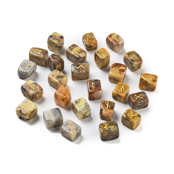PandaHall Rectangle Natural Crazy Agate Rune Stones, Healing Stones for Chakras Balancing, Crystal Therapy, Meditation, Reiki, Divination...
PandaHall Rectangle Natural Crazy Agate Rune Stones, Healing Stones for Chakras Balancing, Crystal Therapy, Meditation, Reiki, Divination...