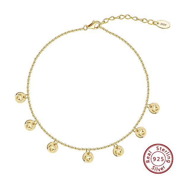 PandaHall 925 Sterling Silver Cable Chain Anklet, Round, Real 14K Gold Plated, 8-5/8 inch(22cm) Sterling Silver Round
PandaHall 925 Sterling Silver Cable Chain Anklet, Round, Real 14K Gold Plated, 8-5/8 inch(22cm) Sterling Silver Round