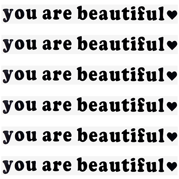 PandaHall GORGECRAFT 6 Sheet Rearview Mirror Decal You are Beautiful Vanity Mirror Stickers Black Waterproof Self Adhesive Positive...
PandaHall GORGECRAFT 6 Sheet Rearview Mirror Decal You are Beautiful Vanity Mirror Stickers Black Waterproof Self Adhesive Positive...