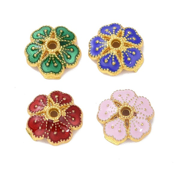PandaHall Alloy Enamel Bead Caps, Cadmium Free & Lead Free, Long-Lasting Plated, Golden, Flower, Mixed Color, 9.5x3mm, Hole: 1.2mm..., Multicolor
PandaHall Alloy Enamel Bead Caps, Cadmium Free & Lead Free, Long-Lasting Plated, Golden, Flower, Mixed Color, 9.5x3mm, Hole: 1.2mm..., Multicolor