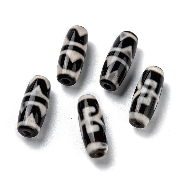 PandaHall Tibetan Style dZi Beads, Natural Agate Beads, Dyed, Rice, Mixed Patterns, 20x8~9mm, Hole: 1.6~2mm Tibetan Agate Oval
PandaHall Tibetan Style dZi Beads, Natural Agate Beads, Dyed, Rice, Mixed Patterns, 20x8~9mm, Hole: 1.6~2mm Tibetan Agate Oval
