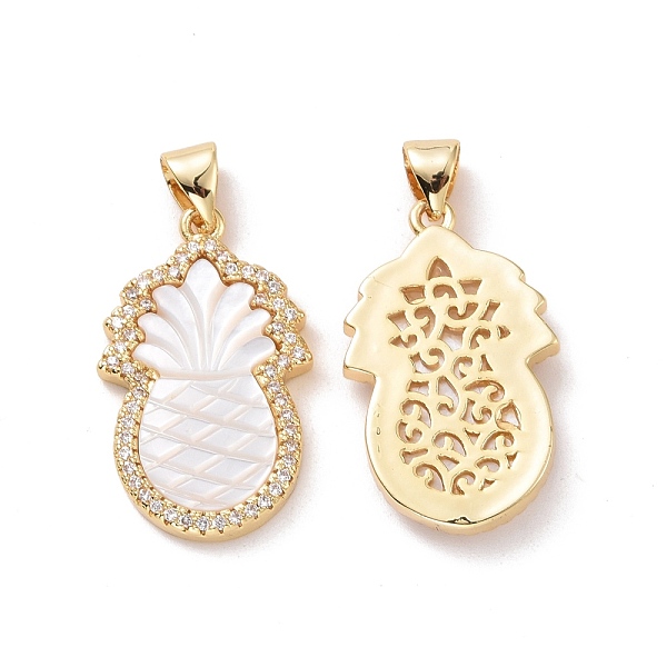 PandaHall Pineapple Brass Micro Pave Clear Cubic Zirconia Pendants, with Natural Shell, Cadmium Free & Lead Free, Real 18K Gold Plated...
PandaHall Pineapple Brass Micro Pave Clear Cubic Zirconia Pendants, with Natural Shell, Cadmium Free & Lead Free, Real 18K Gold Plated...