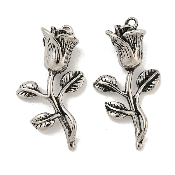 PandaHall 304 Stainless Steel Pendants, Rose Flower Charm, Antique Silver, 32.5x17x9mm, Hole: 1.6mm 304 Stainless Steel Flower
PandaHall 304 Stainless Steel Pendants, Rose Flower Charm, Antique Silver, 32.5x17x9mm, Hole: 1.6mm 304 Stainless Steel Flower