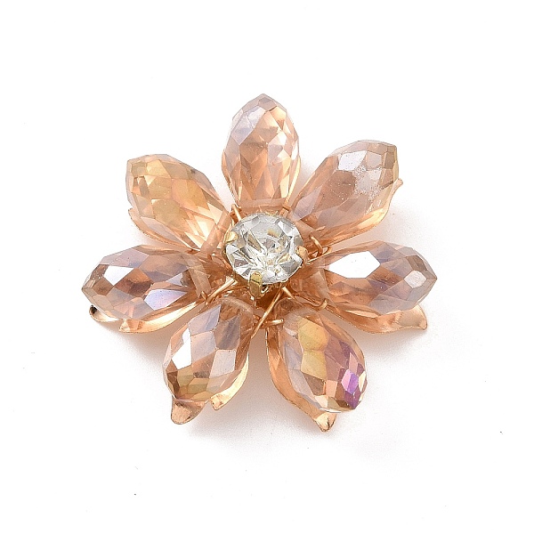 PandaHall Wire Wrapped Glass Cabochons, with Light Gold Plated Iron Findings, Flower, Wheat, 27x27x8.5mm Glass Flower Orange
PandaHall Wire Wrapped Glass Cabochons, with Light Gold Plated Iron Findings, Flower, Wheat, 27x27x8.5mm Glass Flower Orange