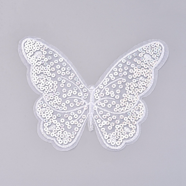 PandaHall Computerized Embroidery Cloth Iron on/Sew on Patches, Costume Accessories, Paillette Appliques, Butterfly, White, 175x145x0.5mm...
PandaHall Computerized Embroidery Cloth Iron on/Sew on Patches, Costume Accessories, Paillette Appliques, Butterfly, White, 175x145x0.5mm...