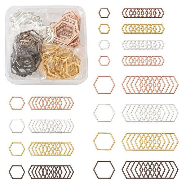 PandaHall Craftdady 120Pcs 12 Style Alloy Linking Rings, Hexagon, Mixed Color, 10pcs/style Alloy Hexagon
PandaHall Craftdady 120Pcs 12 Style Alloy Linking Rings, Hexagon, Mixed Color, 10pcs/style Alloy Hexagon