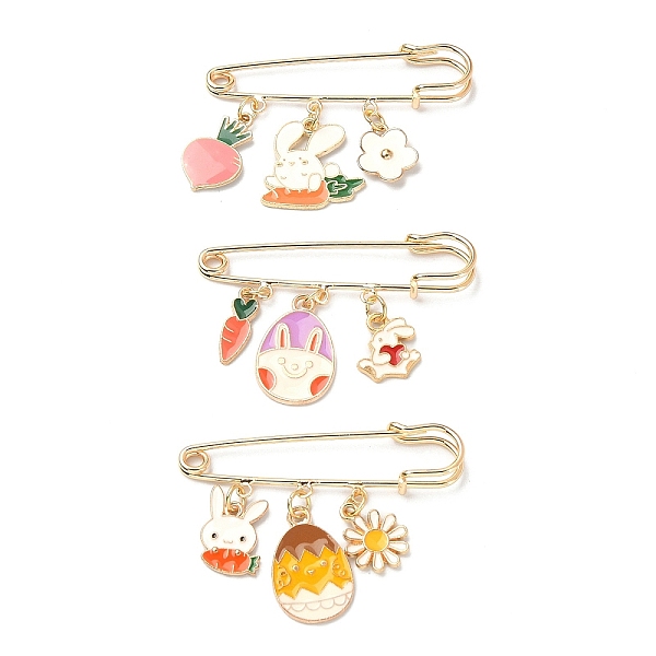 PandaHall 3Pcs 3 Style Easter Rabbit & Carrot & Egg Alloy Enamel Charms Safety Pin Brooches, Brass Brooch Kilt Pin for Women, Colorful...
PandaHall 3Pcs 3 Style Easter Rabbit & Carrot & Egg Alloy Enamel Charms Safety Pin Brooches, Brass Brooch Kilt Pin for Women, Colorful...