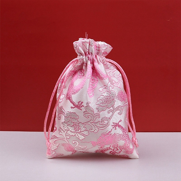 PandaHall Dragon Print Cloth Pouches, Drawstring Bag for Jewelry Storage, Rectangle, Pearl Pink, 14x10cm Cloth Dragon
PandaHall Dragon Print Cloth Pouches, Drawstring Bag for Jewelry Storage, Rectangle, Pearl Pink, 14x10cm Cloth Dragon