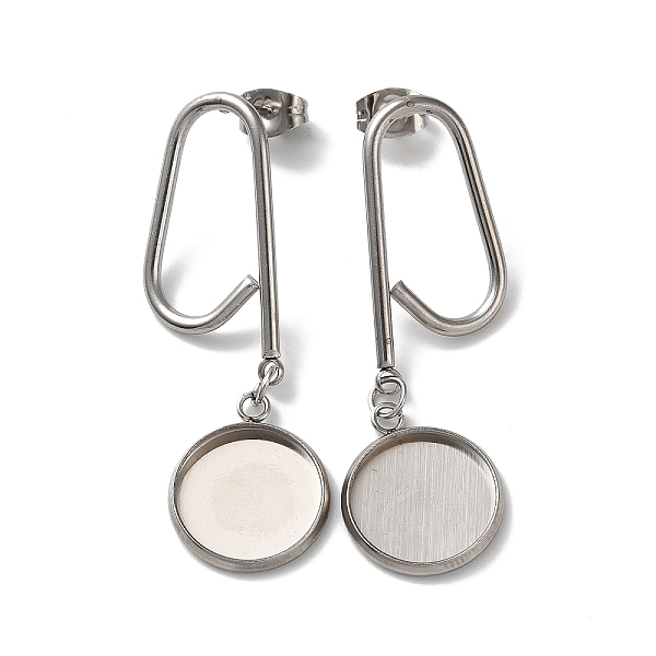 PandaHall 304 Stainless Steel Stud Earring Findings, Earring Settings, Flat Round, Stainless Steel Color, 44x21mm, Pin: 0.8mm, Tray: 12mm...
PandaHall 304 Stainless Steel Stud Earring Findings, Earring Settings, Flat Round, Stainless Steel Color, 44x21mm, Pin: 0.8mm, Tray: 12mm...