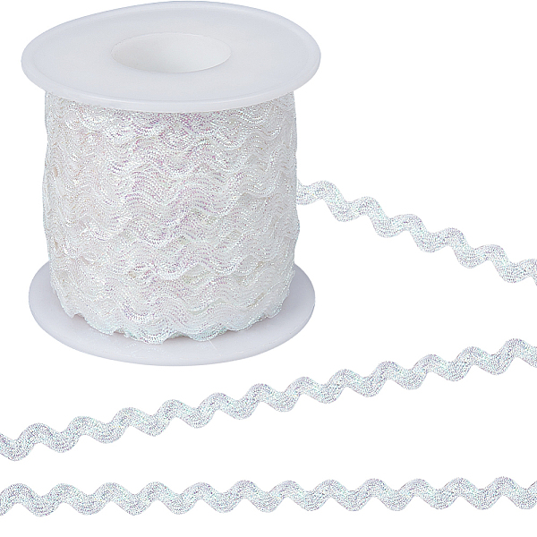 PandaHall GORGECRAFT 30Yds White Metallic RIC Rac Glitter Wave Bending Fringe Trim 3/8 inch(9mm) Wide Woven Braided Fabric Ribbon for DIY...
PandaHall GORGECRAFT 30Yds White Metallic RIC Rac Glitter Wave Bending Fringe Trim 3/8 inch(9mm) Wide Woven Braided Fabric Ribbon for DIY...