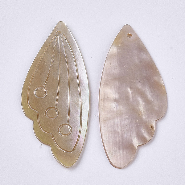 PandaHall Freshwater Shell Big Pendants, Wing, 64~66x28~29.5x1.5mm, Hole: 2mm Freshwater Shell Wing Brown
PandaHall Freshwater Shell Big Pendants, Wing, 64~66x28~29.5x1.5mm, Hole: 2mm Freshwater Shell Wing Brown