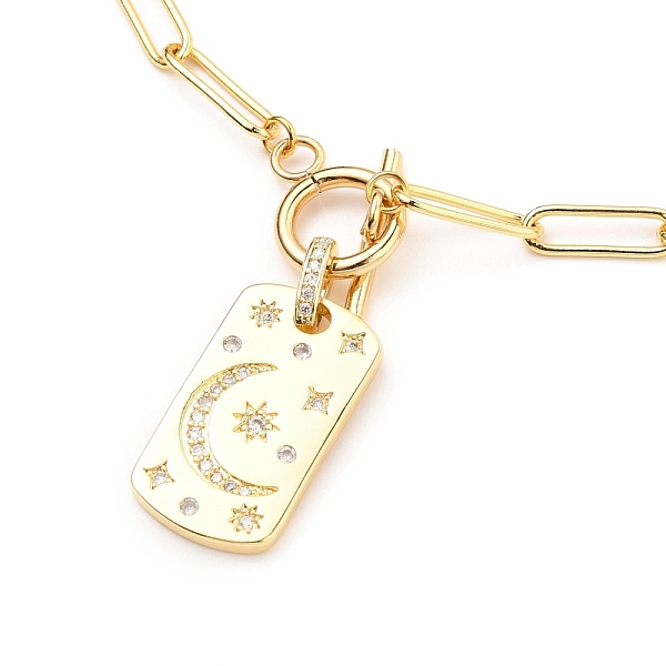 PandaHall Brass Micro Pave Clear Cubic Zirconia Pendant Necklaces, with Brass Paperclip Chains and 304 Stainless Steel Toggle Clasps, Oval...
PandaHall Brass Micro Pave Clear Cubic Zirconia Pendant Necklaces, with Brass Paperclip Chains and 304 Stainless Steel Toggle Clasps, Oval...
