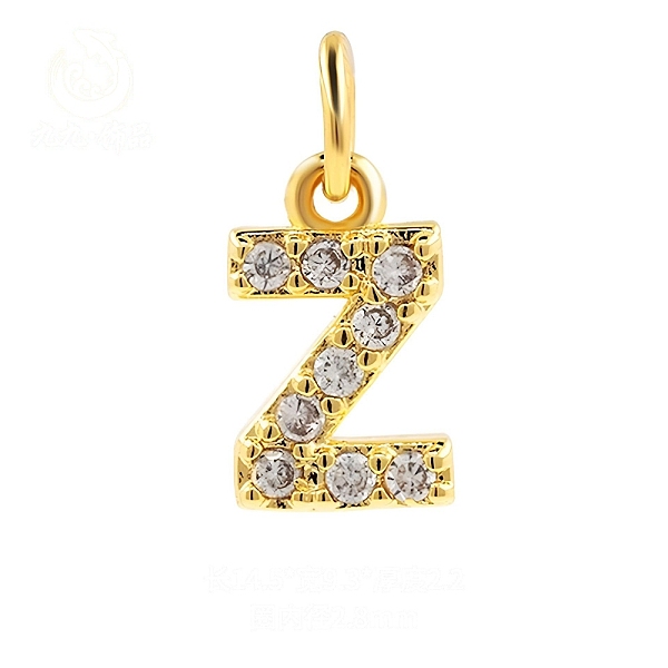 PandaHall Brass Cubic Zirconia Pendants with Jump Rings, Real 18K Gold Plated, Letter Z, 14.5x9.3x2.2mm, Hole: 2.8mm Brass+Cubic Zirconia..., Clear
PandaHall Brass Cubic Zirconia Pendants with Jump Rings, Real 18K Gold Plated, Letter Z, 14.5x9.3x2.2mm, Hole: 2.8mm Brass+Cubic Zirconia..., Clear