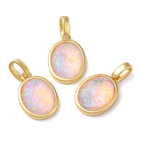 PandaHall Rack Plating Brass with Synthetic Opal Pendants, Oval, Pink, 15x11x5mm, Hole: 5mm Brass Oval Pink
PandaHall Rack Plating Brass with Synthetic Opal Pendants, Oval, Pink, 15x11x5mm, Hole: 5mm Brass Oval Pink