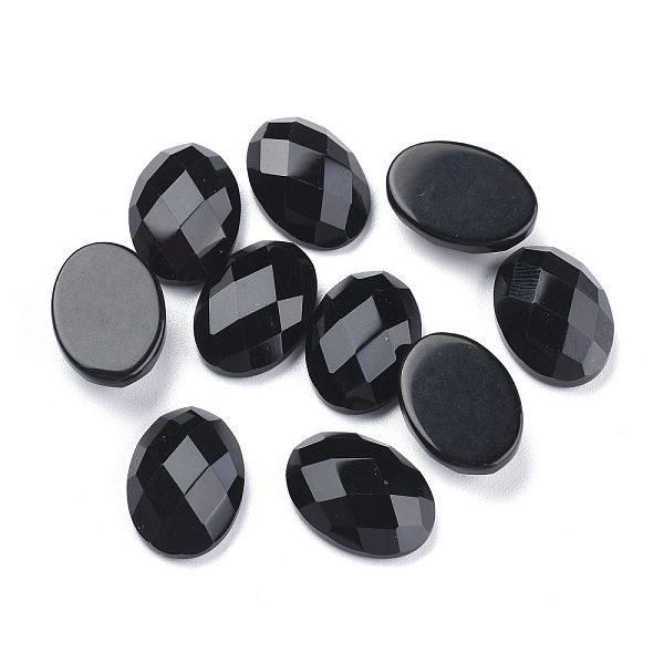 PandaHall Natural Black Agate Cabochons, Faceted, Oval, 18x13x6mm Black Agate Oval
PandaHall Natural Black Agate Cabochons, Faceted, Oval, 18x13x6mm Black Agate Oval
