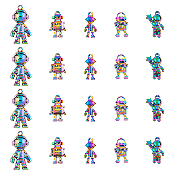 PandaHall DICOSMETIC 4 Sets Alloy Pendants, Cadmium Free & Nickel Free & Lead Free, Spaceman and Robot, Rainbow Color, 18x8.5x3.5mm, Hole...
PandaHall DICOSMETIC 4 Sets Alloy Pendants, Cadmium Free & Nickel Free & Lead Free, Spaceman and Robot, Rainbow Color, 18x8.5x3.5mm, Hole...