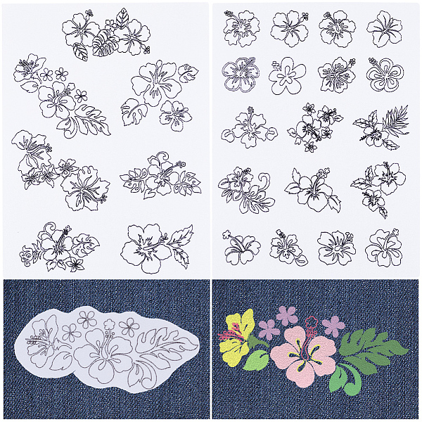 PandaHall PVA Water-soluble Embroidery Aid Drawing Sketch, Flower, 297x210mmm, 2pcs/set Plastic Flower
PandaHall PVA Water-soluble Embroidery Aid Drawing Sketch, Flower, 297x210mmm, 2pcs/set Plastic Flower