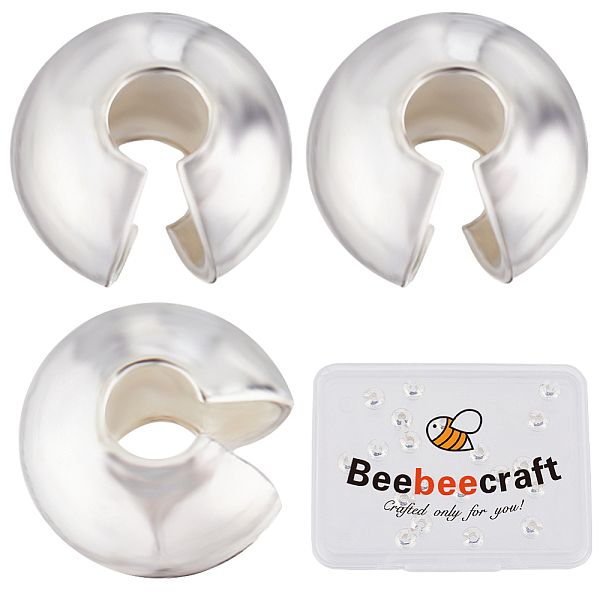 PandaHall Beebeecraft 30Pcs 925 Sterling Silver Crimp Beads Covers, Flat Round, Silver, 5.5x4mm, Hole: 1.8mm Sterling Silver
PandaHall Beebeecraft 30Pcs 925 Sterling Silver Crimp Beads Covers, Flat Round, Silver, 5.5x4mm, Hole: 1.8mm Sterling Silver