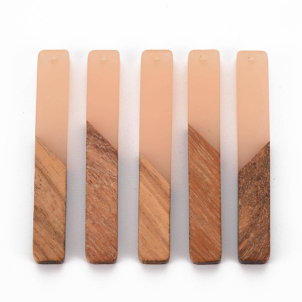 PandaHall Resin & Walnut Wood Big Pendants, Rectangle, PeachPuff, 51.5x7.5x3mm, Hole: 1.8mm Resin+Wood Rectangle Brown
PandaHall Resin & Walnut Wood Big Pendants, Rectangle, PeachPuff, 51.5x7.5x3mm, Hole: 1.8mm Resin+Wood Rectangle Brown