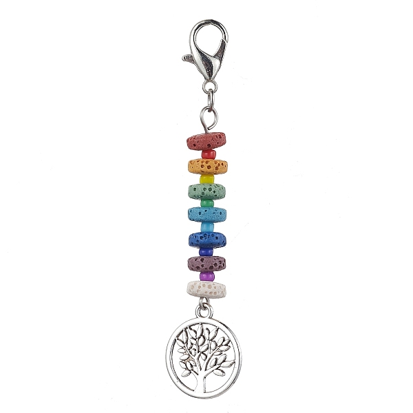 PandaHall Tree of Life Tibetan Style Alloy Pendant Decorations, 7 Chakra Natural Lava Rock & Glass Seed Beads and Lobster Claw Clasps Charms...
PandaHall Tree of Life Tibetan Style Alloy Pendant Decorations, 7 Chakra Natural Lava Rock & Glass Seed Beads and Lobster Claw Clasps Charms...