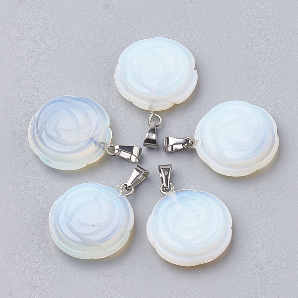 PandaHall Opalite Pendants, with Stainless Steel Snap On Bails, Flower, 23x20x6~7mm, Hole: 7x4mm Opalite Flower
PandaHall Opalite Pendants, with Stainless Steel Snap On Bails, Flower, 23x20x6~7mm, Hole: 7x4mm Opalite Flower