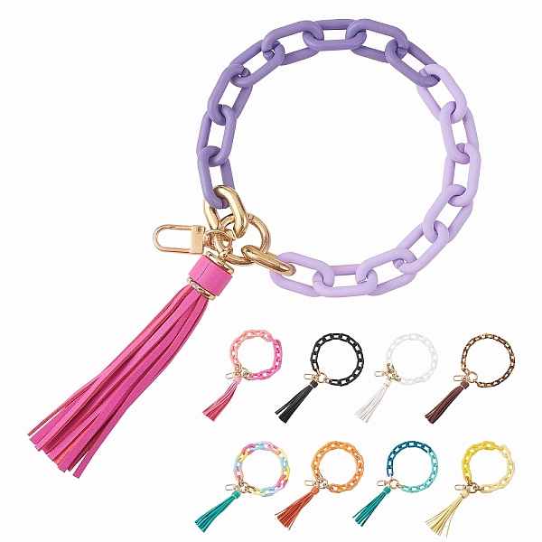 PandaHall Chain Link Wristlet Keychain, Acrylic Bracelet Tassel Keychain, with Alloy Findings, Cerise, 29cm Acrylic Others Red
PandaHall Chain Link Wristlet Keychain, Acrylic Bracelet Tassel Keychain, with Alloy Findings, Cerise, 29cm Acrylic Others Red