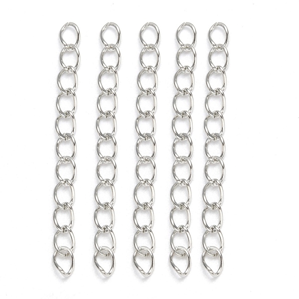 PandaHall Iron Ends with Twist Chains, Platinum, 45~55x3.5mm, Links: 5x3.5x0.8mm Iron
PandaHall Iron Ends with Twist Chains, Platinum, 45~55x3.5mm, Links: 5x3.5x0.8mm Iron