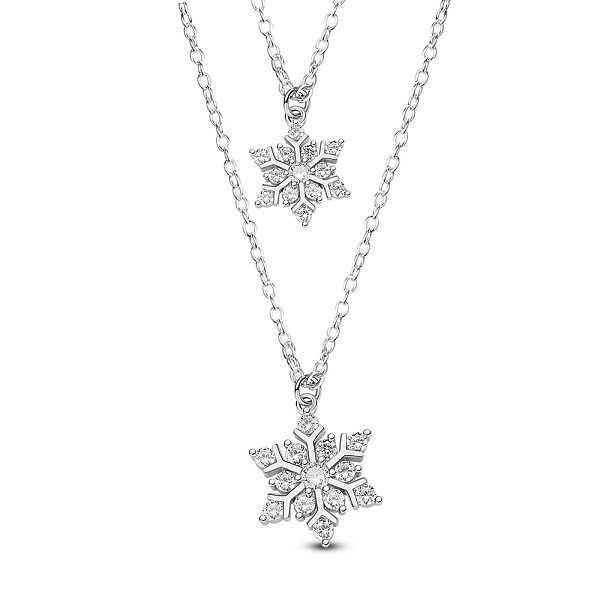 PandaHall SHEGRACE Brass Tiered Necklaces, Layered Necklaces, with Grade AAA Cubic Zirconia and Cable Chains, Snowflake, Platinum, 17.32..., Clear
PandaHall SHEGRACE Brass Tiered Necklaces, Layered Necklaces, with Grade AAA Cubic Zirconia and Cable Chains, Snowflake, Platinum, 17.32..., Clear