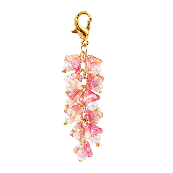 PandaHall Trumpet Flower Glass Pendant Decorations, Lobster Clasp Charms, Clip-on Charms, for Keychain, Purse, Backpack Ornament, Tomato..., Red
PandaHall Trumpet Flower Glass Pendant Decorations, Lobster Clasp Charms, Clip-on Charms, for Keychain, Purse, Backpack Ornament, Tomato..., Red