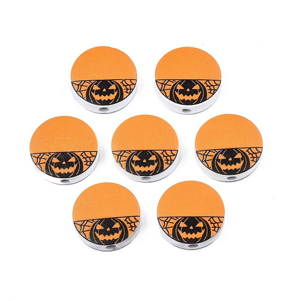 PandaHall Halloween Printed Natural Wood Beads, Flat Round with Pumpkin Pattern, Dark Orange, 19~20x5.9mm, Hole: 2~2.2mm Schima Wood Flat...
PandaHall Halloween Printed Natural Wood Beads, Flat Round with Pumpkin Pattern, Dark Orange, 19~20x5.9mm, Hole: 2~2.2mm Schima Wood Flat...
