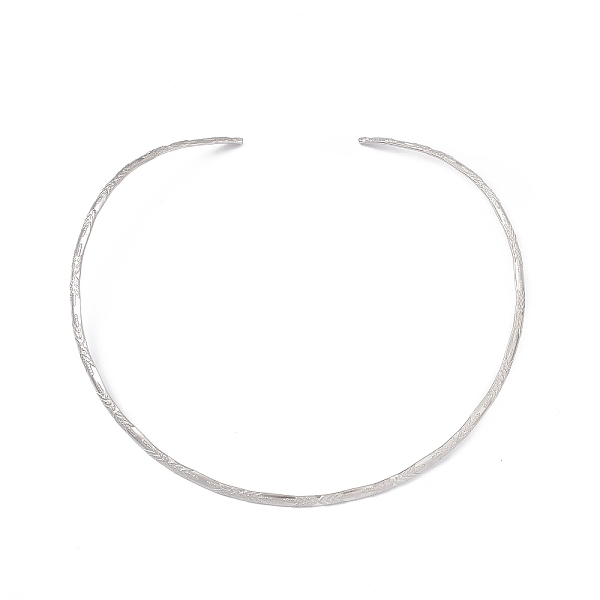 PandaHall 304 Stainless Steel Textured Wire Necklace Making, Rigid Necklaces, Minimalist Choker, Cuff Collar, Stainless Steel Color, 0.4cm...
PandaHall 304 Stainless Steel Textured Wire Necklace Making, Rigid Necklaces, Minimalist Choker, Cuff Collar, Stainless Steel Color, 0.4cm...