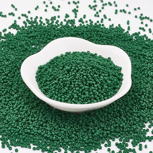 PandaHall TOHO Japanese Seed Beads, Round, (47HF) Opaque Frost Pine Green, 11/0, 2x1.5mm, Hole: 0.5mm, about 42000pcs/pound Glass Green
PandaHall TOHO Japanese Seed Beads, Round, (47HF) Opaque Frost Pine Green, 11/0, 2x1.5mm, Hole: 0.5mm, about 42000pcs/pound Glass Green