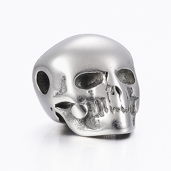 PandaHall 316 Surgical Stainless Steel Beads, Skull, Antique Silver, 13x10x10.5mm, Hole: 2.5mm 316 Surgical Stainless Steel Skull
PandaHall 316 Surgical Stainless Steel Beads, Skull, Antique Silver, 13x10x10.5mm, Hole: 2.5mm 316 Surgical Stainless Steel Skull