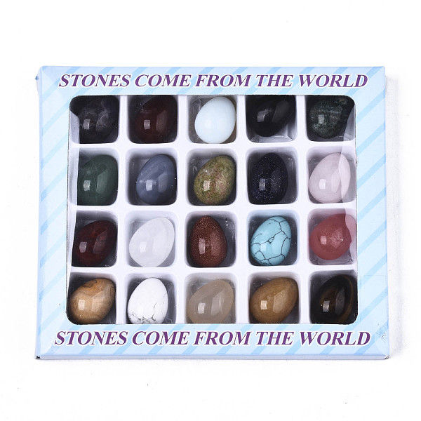 PandaHall Natural & Synthetic Mixed Gemstone Egg Stone, Pocket Palm Stone for Anxiety Relief Meditation Easter Decor, Mixed Dyed and Undyed...
PandaHall Natural & Synthetic Mixed Gemstone Egg Stone, Pocket Palm Stone for Anxiety Relief Meditation Easter Decor, Mixed Dyed and Undyed...