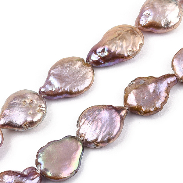 PandaHall Natural Keshi Pearl Beads Strands, Cultured Freshwater Pearl, Baroque Pearls, Teardrop, Medium Purple, 13.5~18.5x12~13.5x4~8mm...
PandaHall Natural Keshi Pearl Beads Strands, Cultured Freshwater Pearl, Baroque Pearls, Teardrop, Medium Purple, 13.5~18.5x12~13.5x4~8mm...