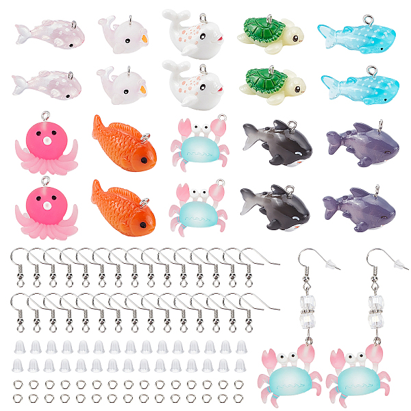 PandaHall CHGCRAFT DIY Fish Dangle Earring Making Kits, Including Shark & Whale & Goldfish & Octopus Resin Pendants, Brass Earring Hooks..., Multicolor
PandaHall CHGCRAFT DIY Fish Dangle Earring Making Kits, Including Shark & Whale & Goldfish & Octopus Resin Pendants, Brass Earring Hooks..., Multicolor
