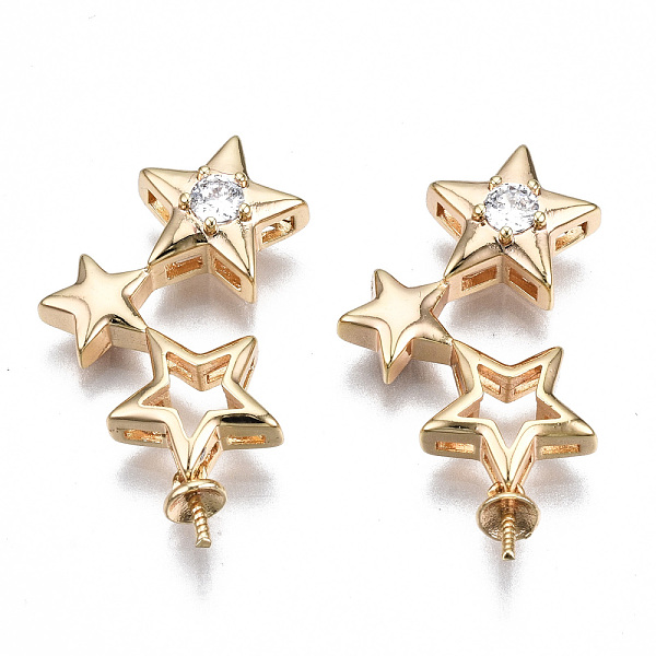 PandaHall Brass Micro Pave Clear Cubic Zirconia Peg Bails Pendants, for Half Drilled Bead, Nickel Free, Star, Real 18K Gold Plated...
PandaHall Brass Micro Pave Clear Cubic Zirconia Peg Bails Pendants, for Half Drilled Bead, Nickel Free, Star, Real 18K Gold Plated...